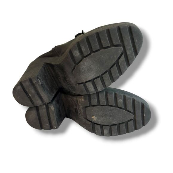 Madden Girl Black Lace-Up Platform Ankle Boots Women's Size 8M - Picture 7 of 9